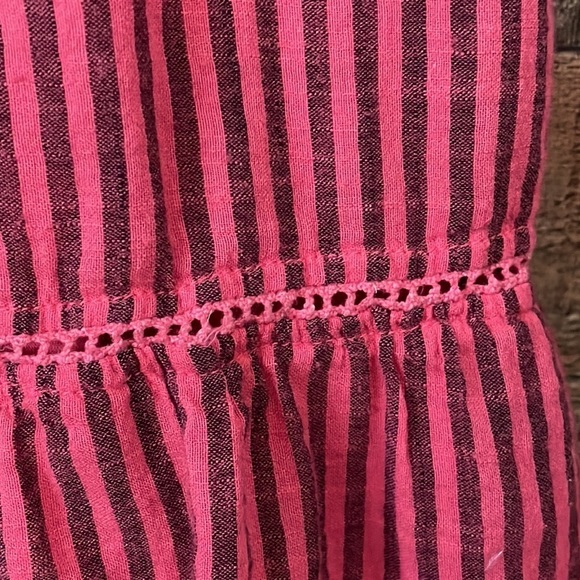 ANTHROPOLOGIE Sundry pink striped tiered sundress dress Size 1 Small - Picture 6 of 12